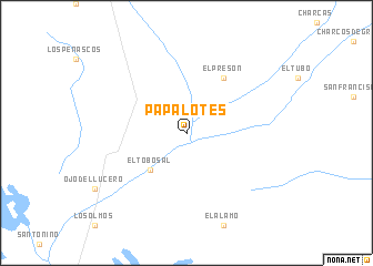 map of Papalotes