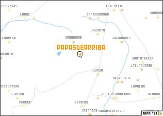 map of Papas de Arriba