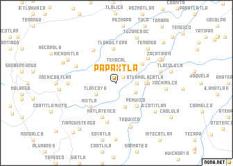 map of Papaxtla