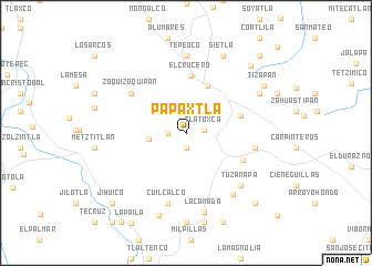 map of Papaxtla