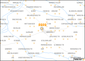 map of Pápa