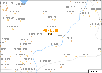 map of Papelón