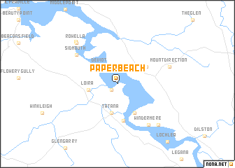 map of Paper Beach