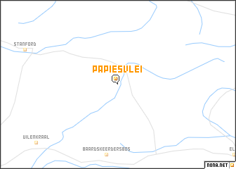 map of Papiesvlei