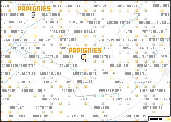 map of Papignies