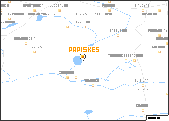 map of Papiškės