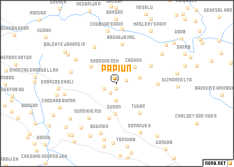 map of Papīūn