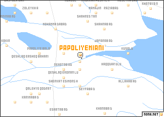 map of Pāpolī-ye Mīānī