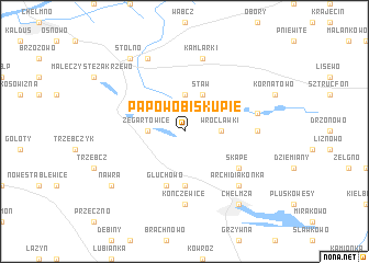 map of Papowo Biskupie