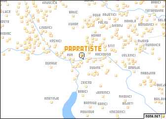 map of Papratište