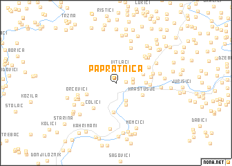 map of Papratnica