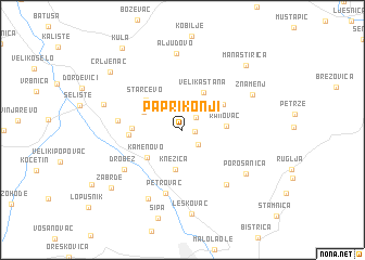 map of Paprikonji