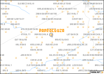 map of Paproć Duża