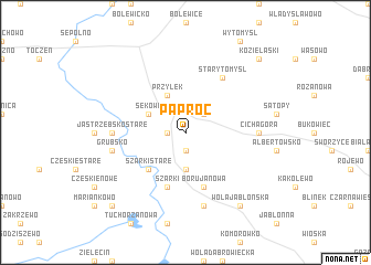 map of Paproć
