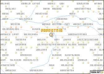 map of Paprotnia