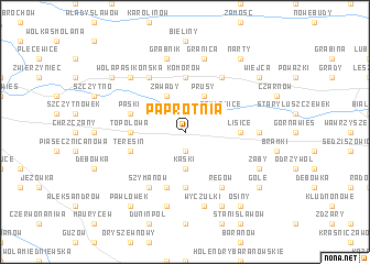 map of Paprotnia