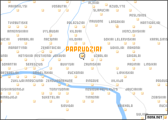 map of Paprūdžiai