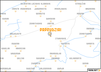 map of Paprūdžiai