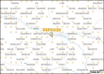 map of Papšíkov