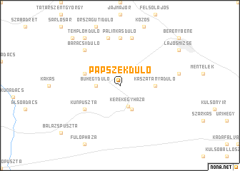 map of Papszékdůlő