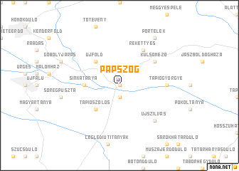 map of Papszög