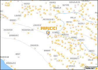 map of Papučići