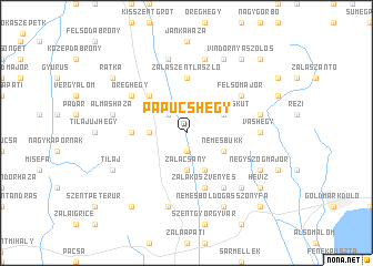 map of Papucshegy