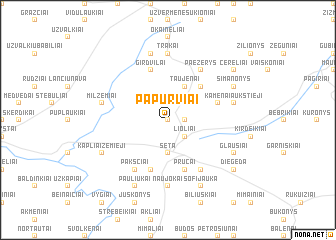 map of Papurviai