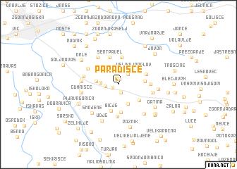 map of Paradišče