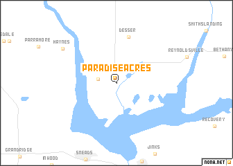 map of Paradise Acres