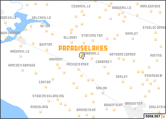 map of Paradise Lakes