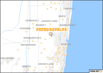 map of Paradise Palms