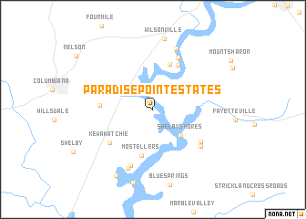 map of Paradise Point Estates