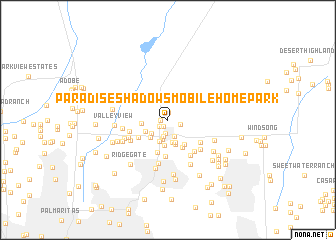 map of Paradise Shadows Mobile Home Park