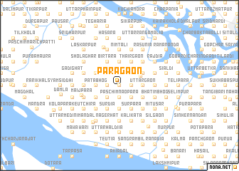 map of Pārāgaon