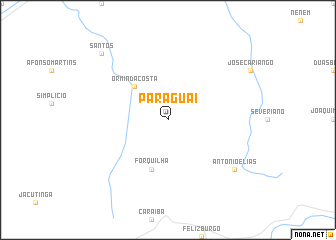 map of Paraguai