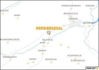 map of Paraíba do Sul