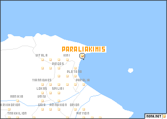 map of Paralía Kímis