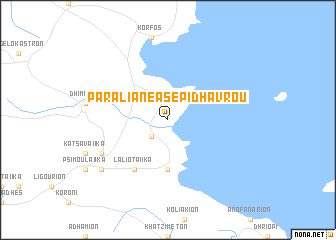 map of Paralía Néas Epidhávrou