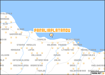 map of Paralía Platánou