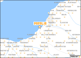 map of Paralía