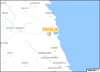 map of Paralía