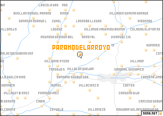 map of Páramo del Arroyo