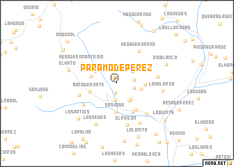 map of Páramo de Pérez
