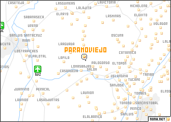 map of Páramo Viejo