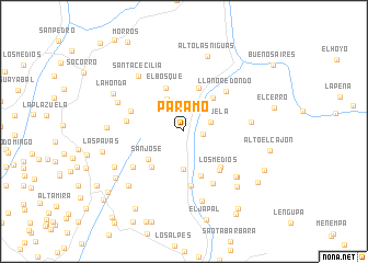 map of Páramo