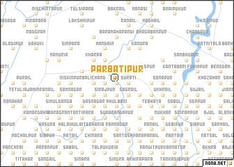 map of Pārbatipur
