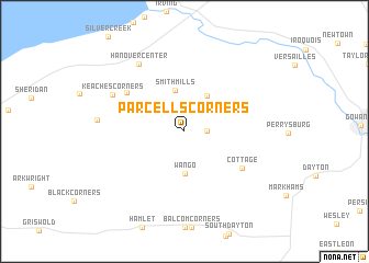 map of Parcells Corners