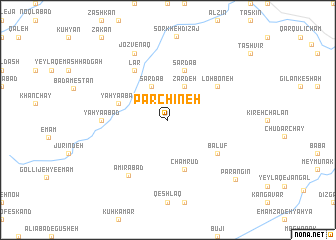 map of Parchīneh