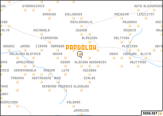 map of Pardołów